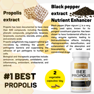 Bee Propolis Capsules Enhanced With Bioperine