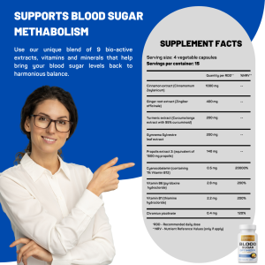 BLOOD SUGAR SUPPORT SUPPLEMENT with Propolis